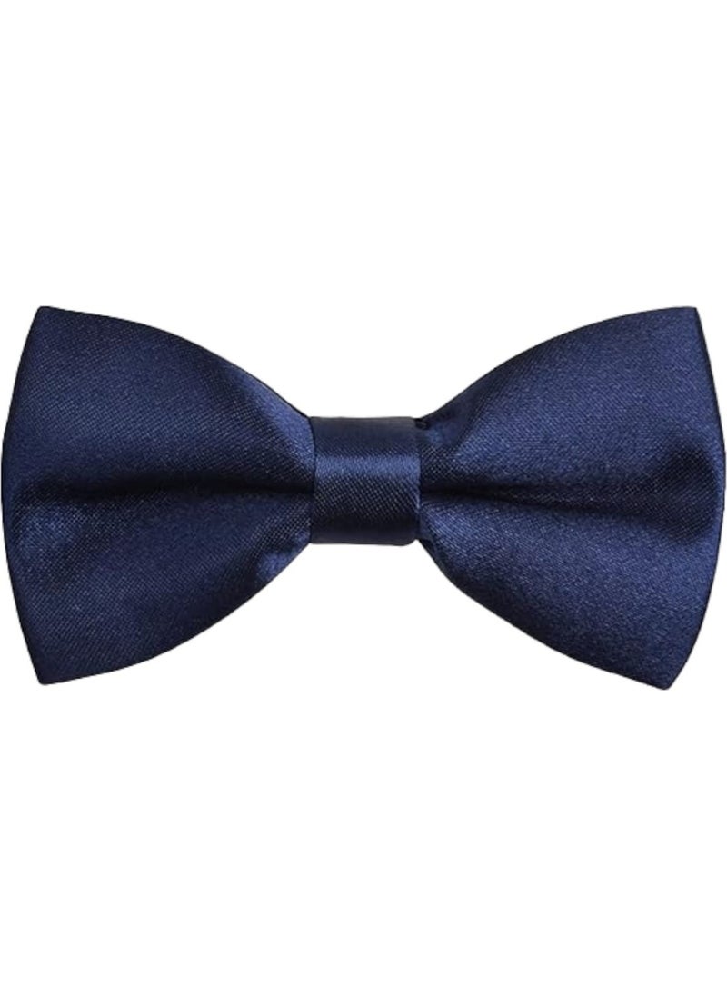 Trenderrs Men's Solid Color Satin Bow Tie  - Image 2