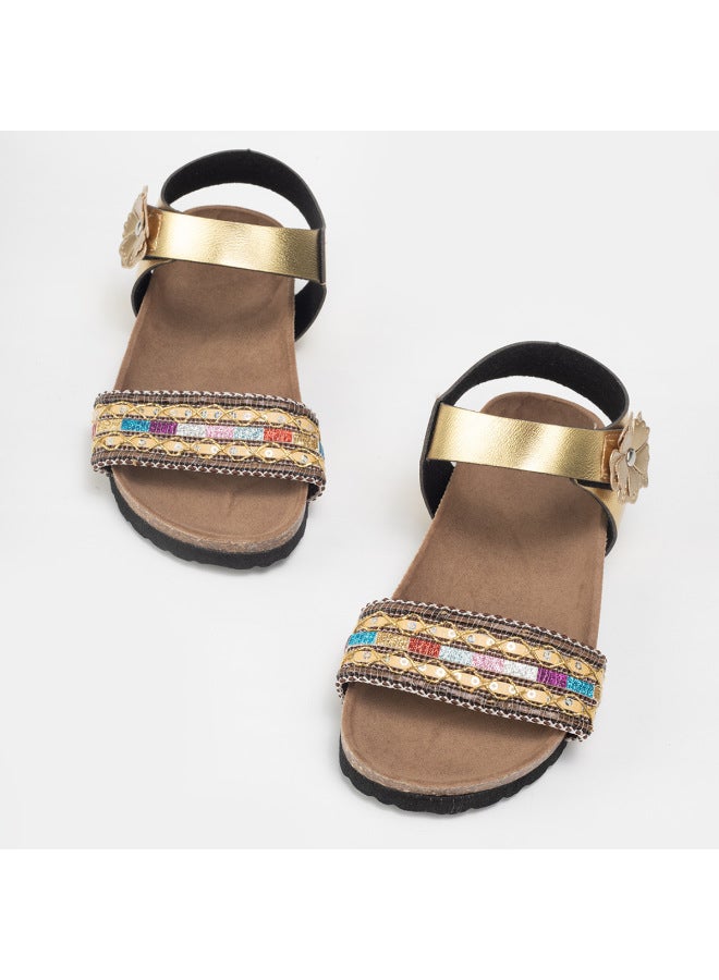 Princess Style Flats Cork Sandals Outdoor Summer 024 New Lightweight Versatile Burr Small Flower Beach Flower Decoration