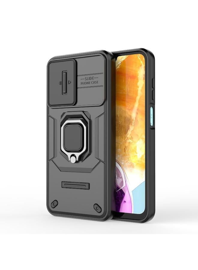 اس-توب جراب لهاتف Samsung Galaxy M15 5G، جراب منزلق من مادة TPU + PC، جراب هاتف مقاوم للصدمات مع حامل - Image 1