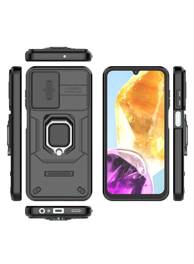 اس-توب جراب لهاتف Samsung Galaxy M15 5G، جراب منزلق من مادة TPU + PC، جراب هاتف مقاوم للصدمات مع حامل - Image 3
