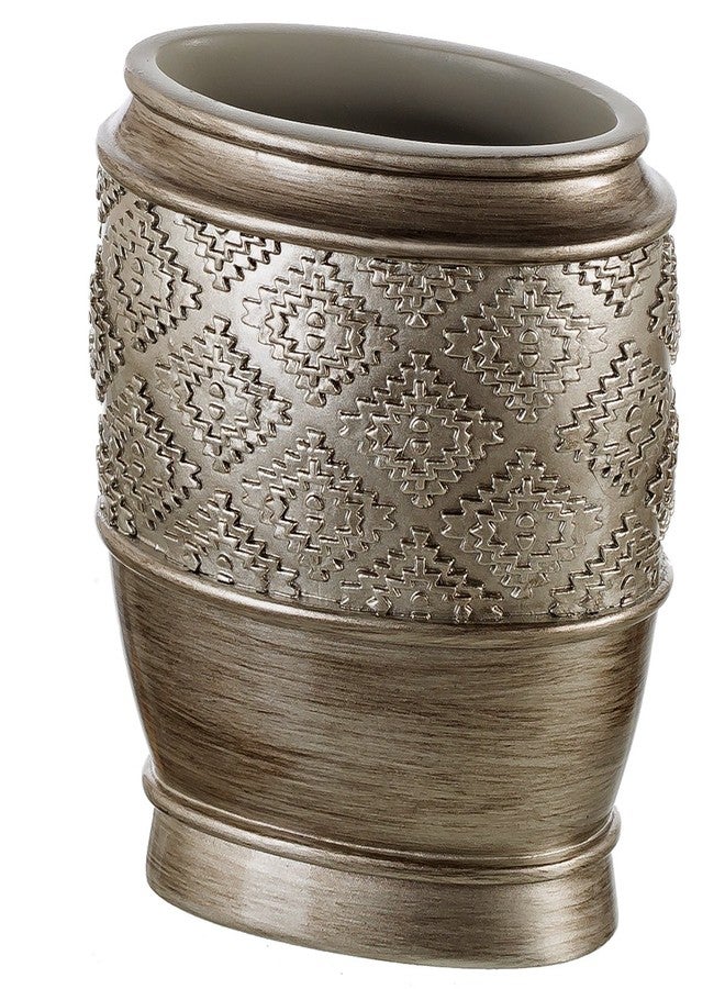 Creative Scents Dublin Silver Bathroom Accessory Set - Brushed Silver Bathroom Sets Accessories - 4 Piece Bathroom Set Includes: Soap Dispenser, Toothbrush Holder, Soap Dish and Tumbler - Image 4