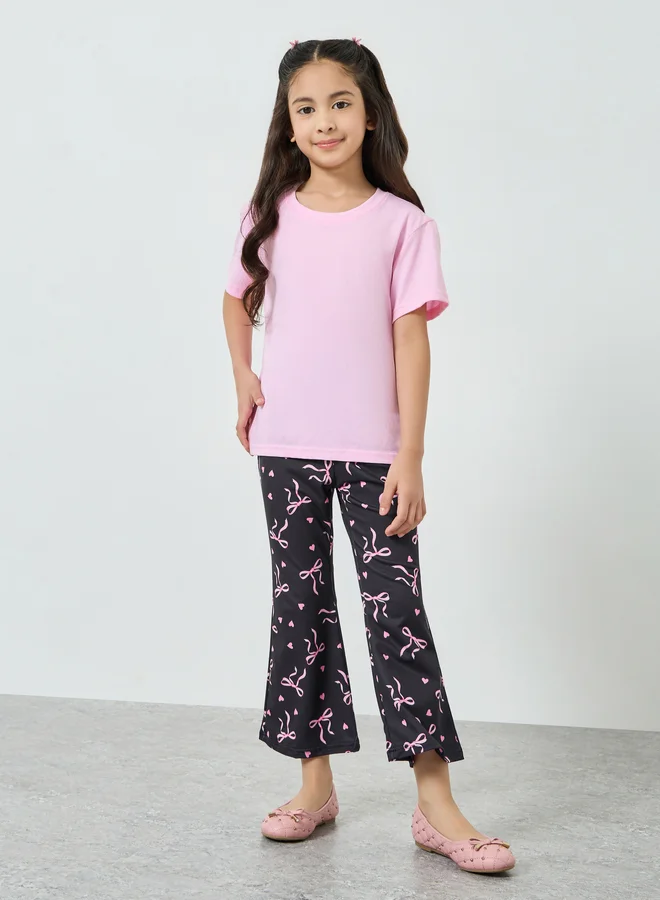 Styli Pack of 2 - Girls Printed Crop Leggings