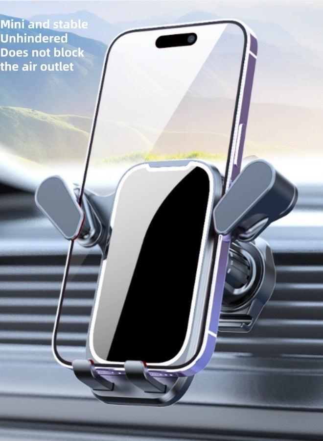 Mobile Holder For Car Car Phone Holder For Air Vent Car Mobile Holder With Auto Lock And Hook Shape Clip Not Block Air Vent Phone - Image 3