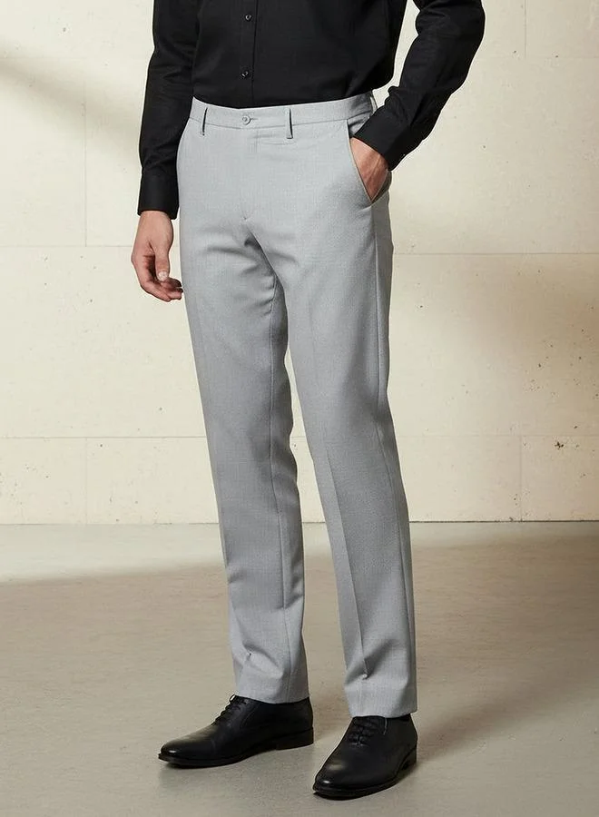 Slim Fit Flexi Waist Formal Trousers