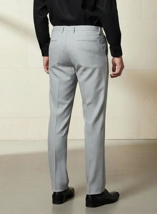Splash FAV GREY Slim Fit Flexi Waist Formal Trousers for Men | Best Price UAE