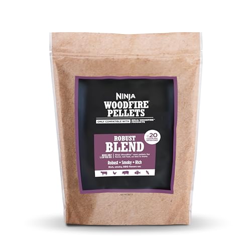 Ninja Woodfire Pellets Robust Blend 2lb Bag Up to 20 Cooking Sessions 100 Real Wood Pellets Only Compatible with Ninja Woodfire Grills Ovens Robust Blend XSKOP2R - Image 1