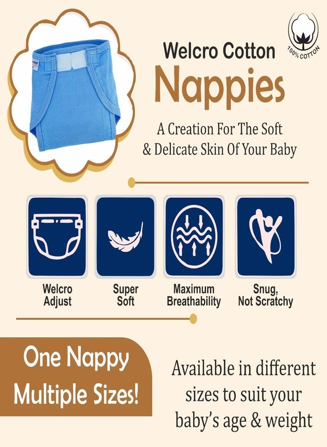 Bumsies Welcro Nappy For Babies, Reusable, Washable Soft Muslin Cotton Nappy/Langot for New Born Baby | Gentle on Baby Skin | Helps in Potty Training | 6-9 months | Pack of 5 | Printed - Image 5