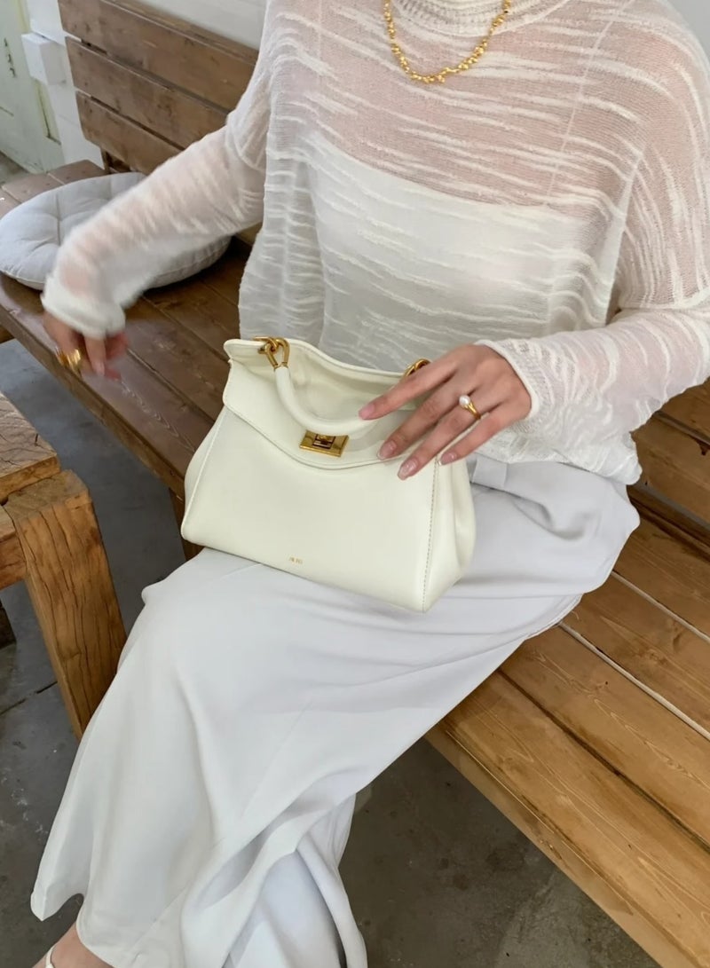 جيه دبليو بي JW PEI النساء New Lucia Tote حقيبة واحدة الكتف حقيبة اليد (أبيض)  - Image 2