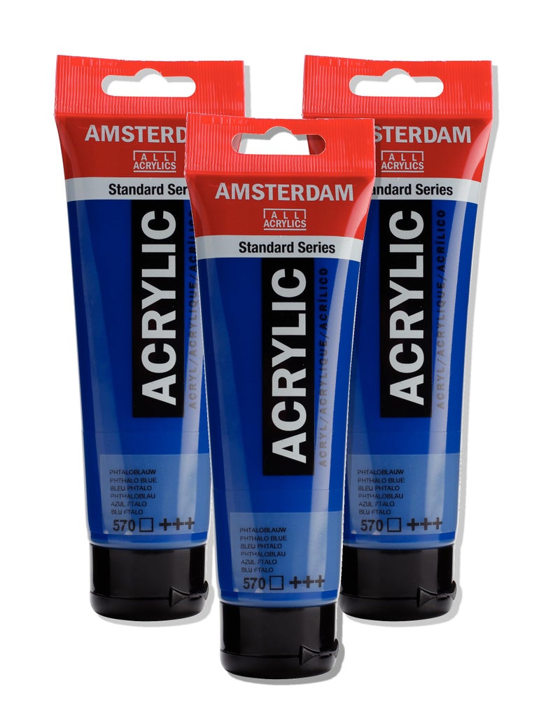 Amsterdam Standard Series Acrylic Tube 120ml Phthalo Blue 570 17095702 - Image 3