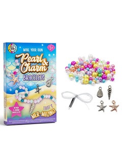 RMS Gl Myo Pearl And Charm Bracelet Kit – Diy Jewelry Making Set For Kids – Create 4 Unique Bracelets With Cha, Beads And Elastic Cord  - Image 2