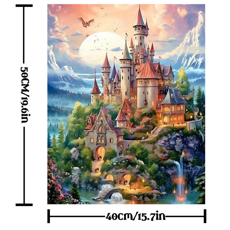 Hestarcul Castles Paint by Numbers Kit for Adults,Fairy Paint by Numbers Kits on Canvas,Color by Number Easy DIY Acrylic Painting for Beginnerï¼ŒHome Wall Decoration and Gifts - Image 4