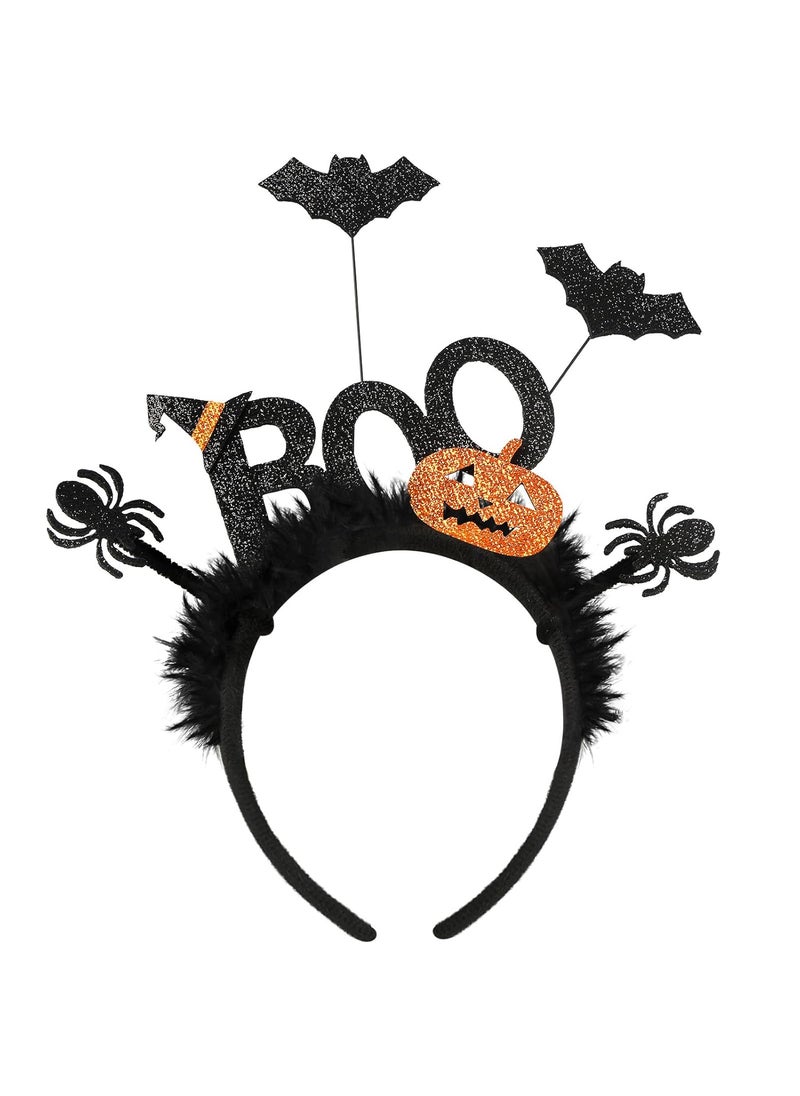 Farochy - Farochy BOO Bat Headband  Pumpkin Halloween Costume Party Headband - Image 1