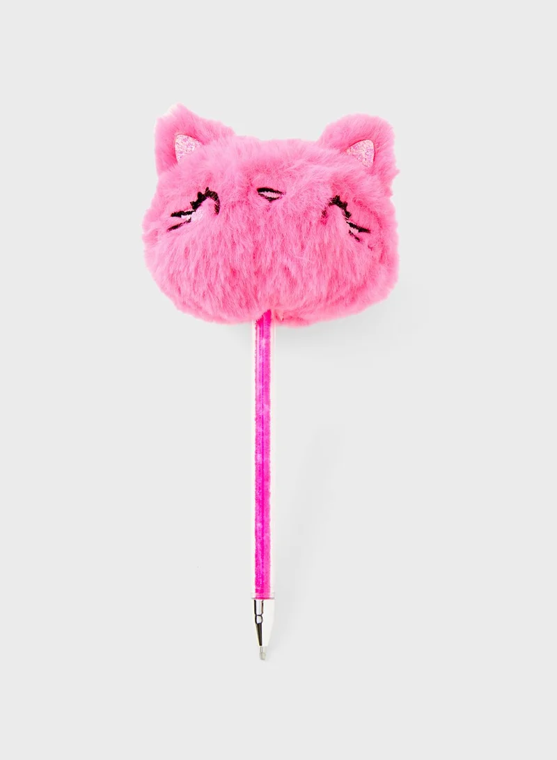 Claires Pink Kitty Pen