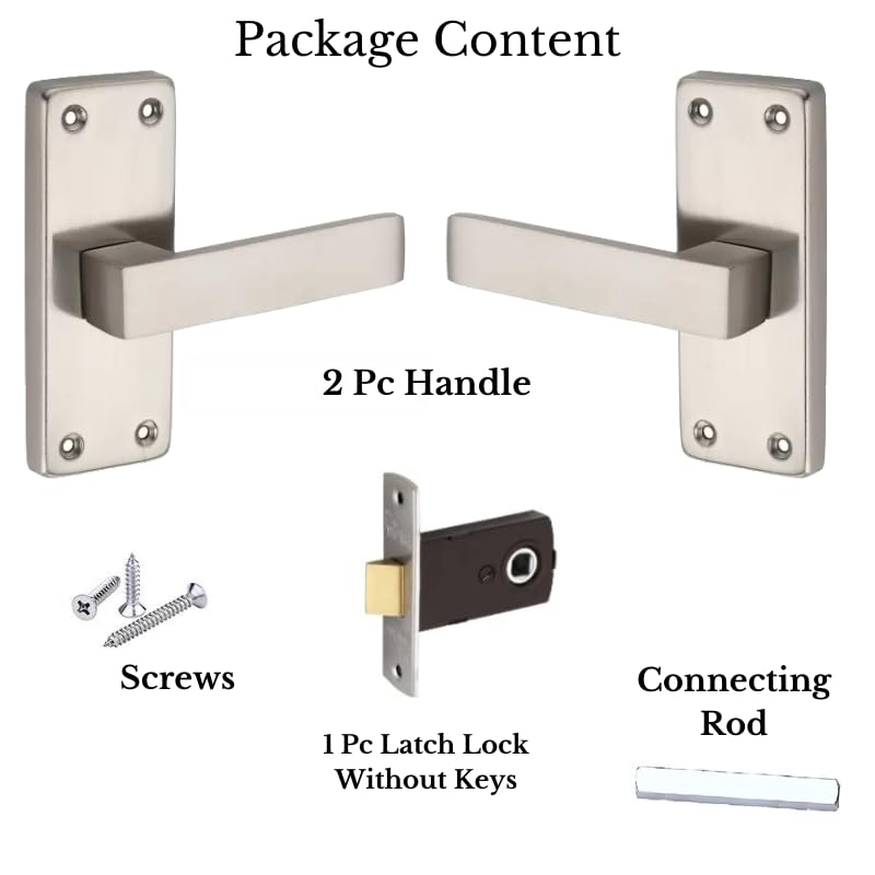 SARDAR Avon 5" SS Iron Bathroom Door Handle Set with Keyless Baby Latch-Tower Bolt/Door Handle Set - Image 3