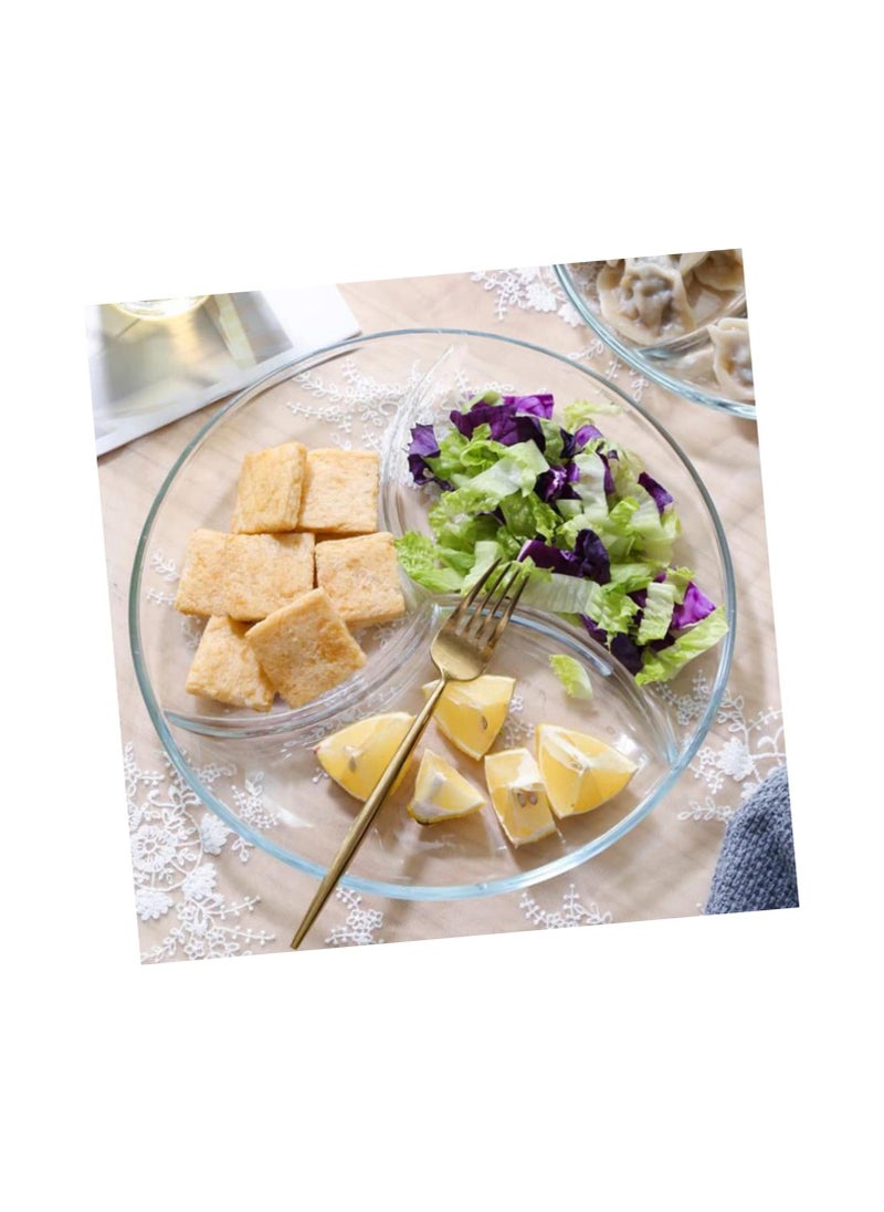 Generic Acrylic Snacks And Desserts Divided Serving Plate  3 Compartments  26cm  - Image 4