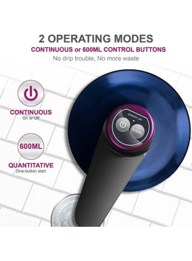 GGEROU Water Bottle Pump, USB Charging Portable Electric Water Pump, Double Button Portable Water Dispenser, For Universal 2-5 Gallon Bottle, Black - Image 3