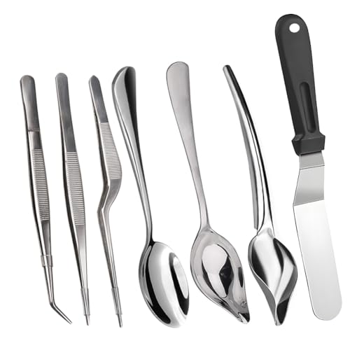 Tangoowal Culinary Specialty Tools,Professional Chef Plating Kit, 7 Piece, Stainless Steel - Image 1