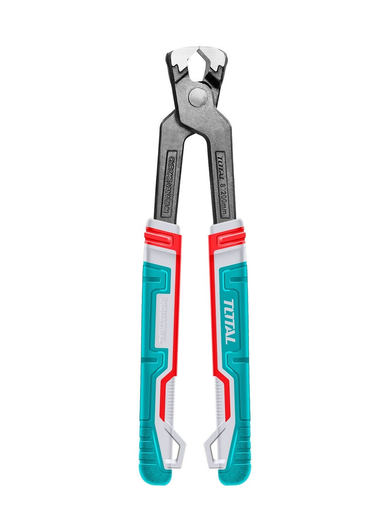 TOTAL Professional Rabbet Pliers, 8-Inch/200mm, Chrome-Vanadium Steel, Black-Oxide Finish, TPR Handle - Image 1