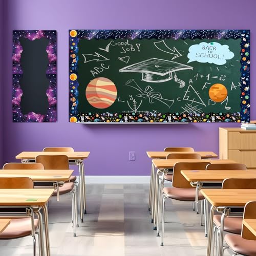 Containlol Borders for Bulletin Board Decoration, 118 ft Outer Space Scalloped Trim Classroom Bulletin Board Borders for School Office Whiteboard Wall Poster Chalkboard Decor - Image 4
