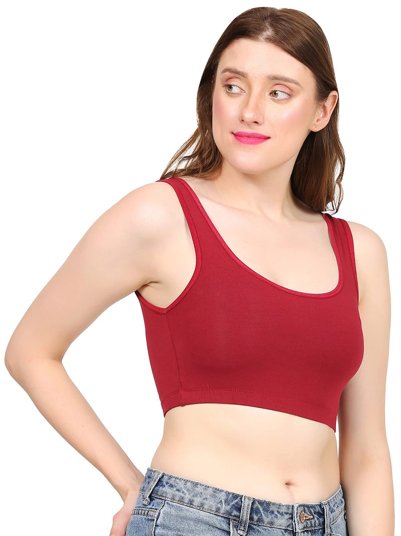 Mysha Cotton Full Coverage Non Padded Wire Free Air Sports Bra for Women (Pack of 2, Size-36) - Image 4