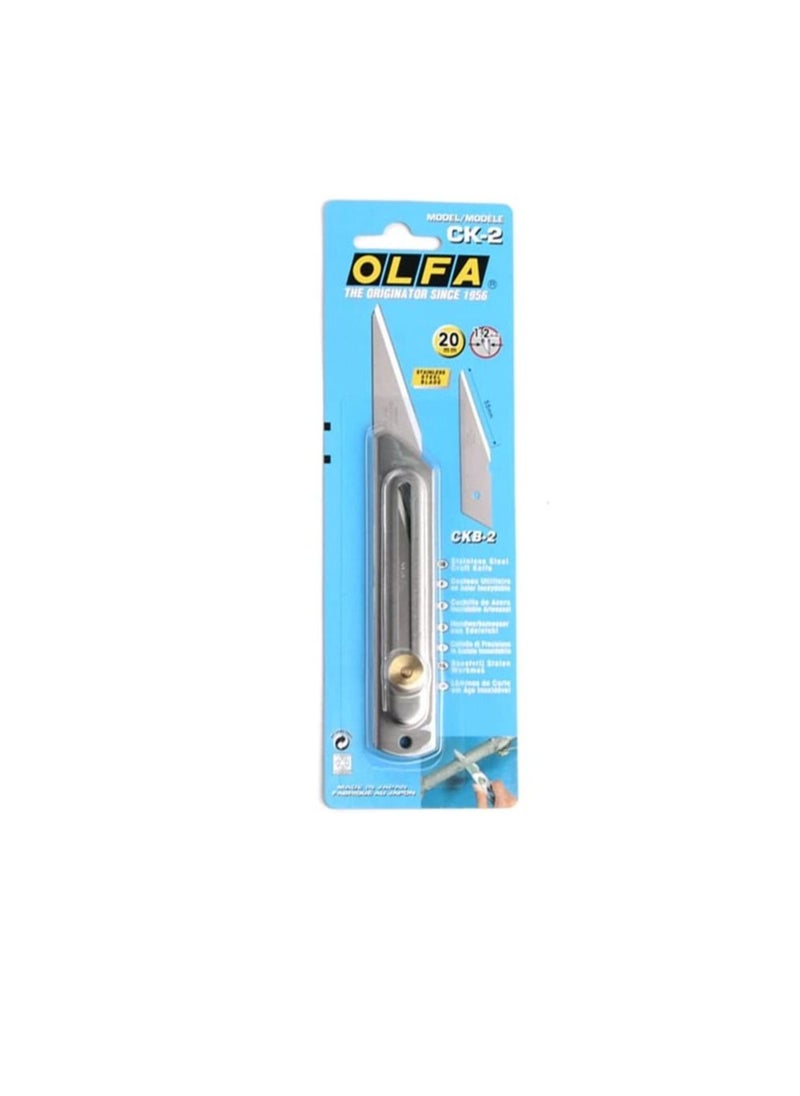 OLFA OLFA CK-2 20mm Stainless Steel Blades Craft Knife  - Image 3