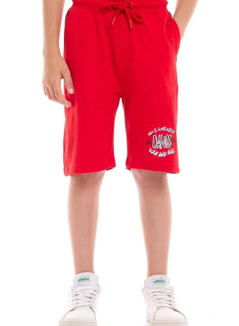 victor and jane Victor and Jane Boys 2-Piece Set: T-Shirt & short Black & Red