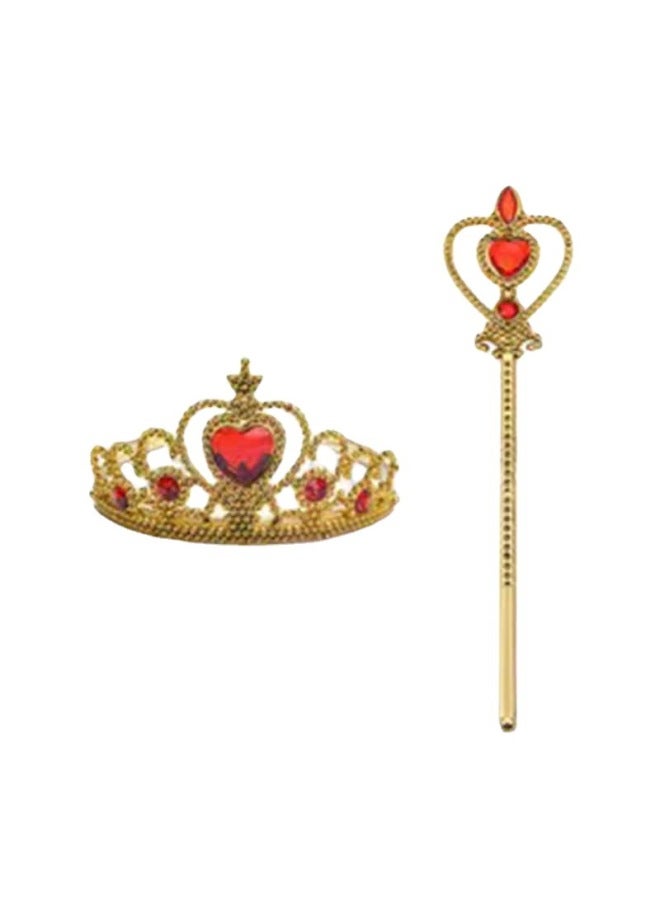 Frozen Princess Aisha Headwear Hair Accessories Crown Snow White Children's Accessories Set Girls' Jewelry Crown-Color:Gold Blue Two-piece Set - Image 5