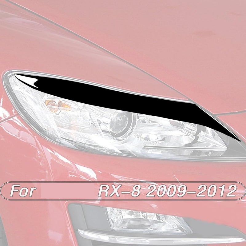 Vuzmode Gloss Black Headlight Eyebrows for Mazda RX-8 - Image 3