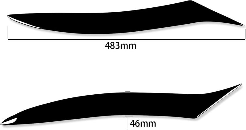 Vuzmode Gloss Black Headlight Eyebrows for Mazda RX-8 - Image 2