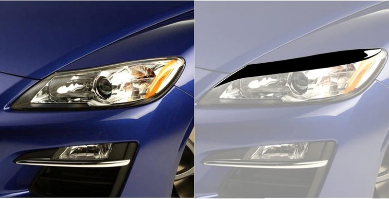 Vuzmode Gloss Black Headlight Eyebrows for Mazda RX-8 - Image 4
