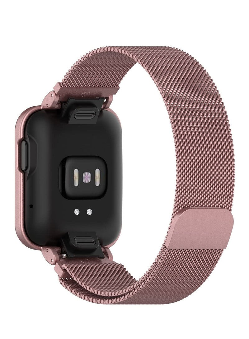 سوار ساعة 2 في 1 من الفولاذ المقاوم للصدأ، حزام معدني بديل من الفولاذ المقاوم للصدأ متوافق مع ساعة Xiaomi Mi Watch Lite/Redmi - Image 2