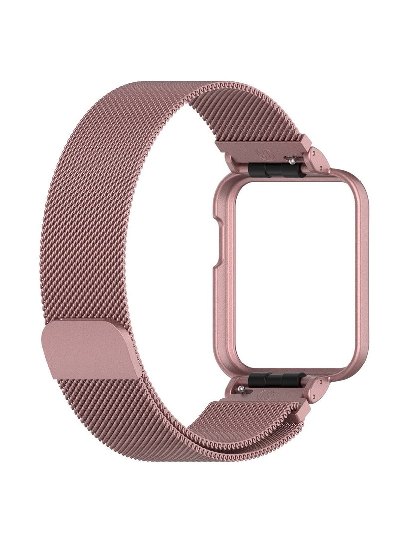 سوار ساعة 2 في 1 من الفولاذ المقاوم للصدأ، حزام معدني بديل من الفولاذ المقاوم للصدأ متوافق مع ساعة Xiaomi Mi Watch Lite/Redmi - Image 3