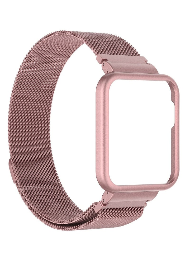 سوار ساعة 2 في 1 من الفولاذ المقاوم للصدأ، حزام معدني بديل من الفولاذ المقاوم للصدأ متوافق مع ساعة Xiaomi Mi Watch Lite/Redmi - Image 4