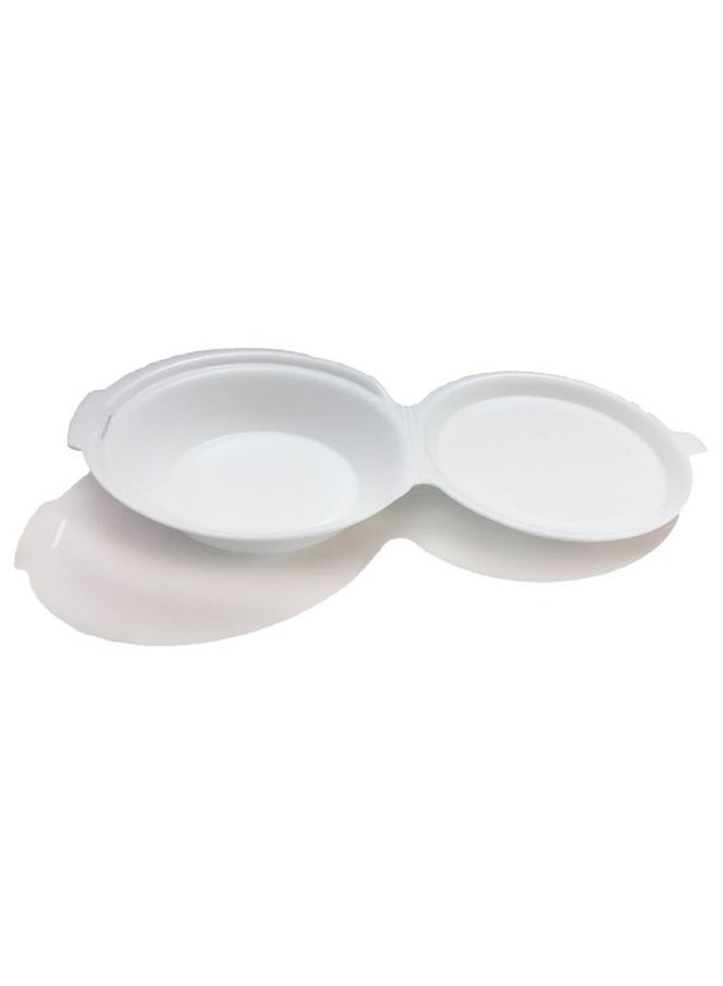 100 PCS Disposable Foam Dishes With Cover 