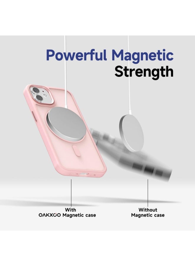 ACLIX Magnetic Case for iPhone 12 and iPhone 12 Pro [Shockproof & Slim] Matte Hard Back Cover with high-Grade Protection | Pink - Image 2