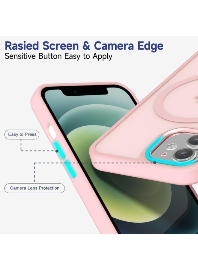 ACLIX Magnetic Case for iPhone 12 and iPhone 12 Pro [Shockproof & Slim] Matte Hard Back Cover with high-Grade Protection | Pink - Image 4