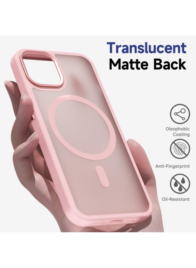 ACLIX Magnetic Case for iPhone 12 and iPhone 12 Pro [Shockproof & Slim] Matte Hard Back Cover with high-Grade Protection | Pink - Image 3