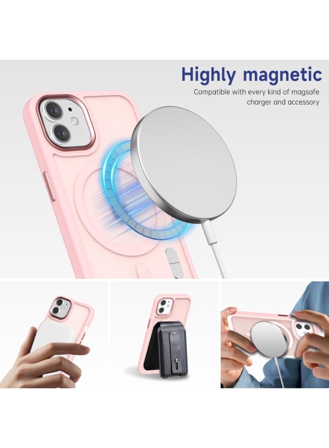 ACLIX Magnetic Case for iPhone 12 and iPhone 12 Pro [Shockproof & Slim] Matte Hard Back Cover with high-Grade Protection | Pink - Image 5
