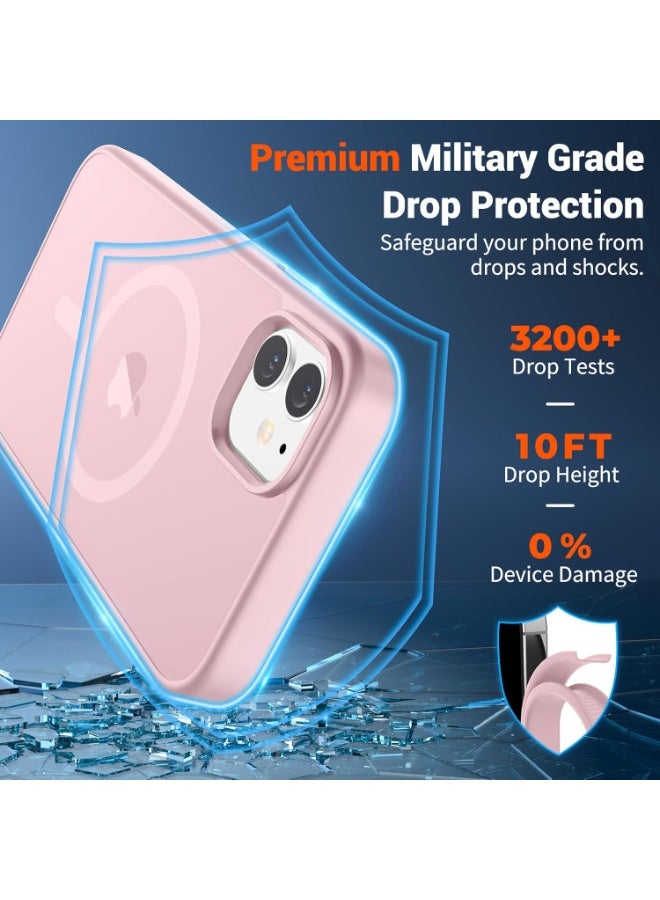 ACLIX Magnetic Case for iPhone 12 and iPhone 12 Pro [Shockproof & Slim] Matte Hard Back Cover with high-Grade Protection | Pink - Image 4