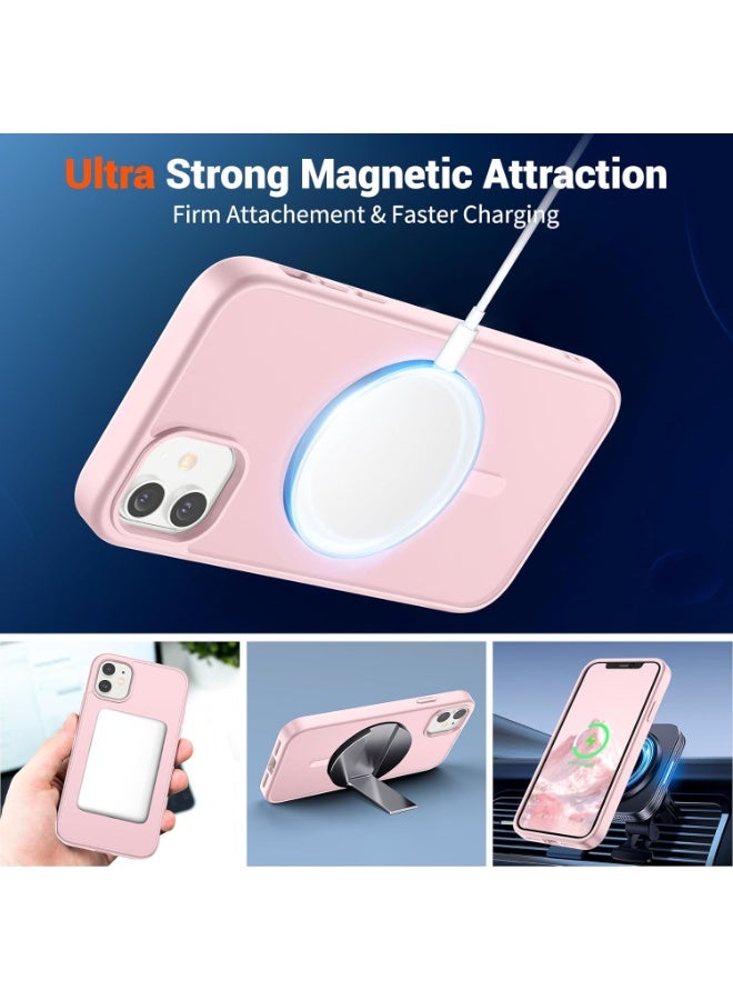 ACLIX Magnetic Case for iPhone 12 and iPhone 12 Pro [Shockproof & Slim] Matte Hard Back Cover with high-Grade Protection | Pink - Image 5