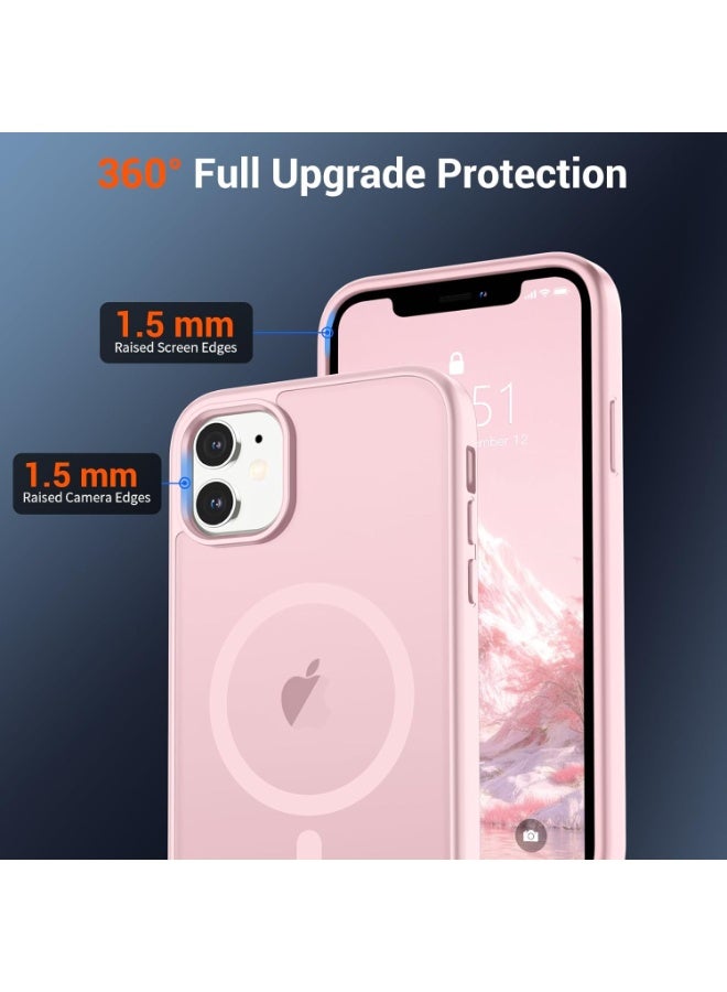 ACLIX Magnetic Case for iPhone 12 and iPhone 12 Pro [Shockproof & Slim] Matte Hard Back Cover with high-Grade Protection | Pink - Image 2