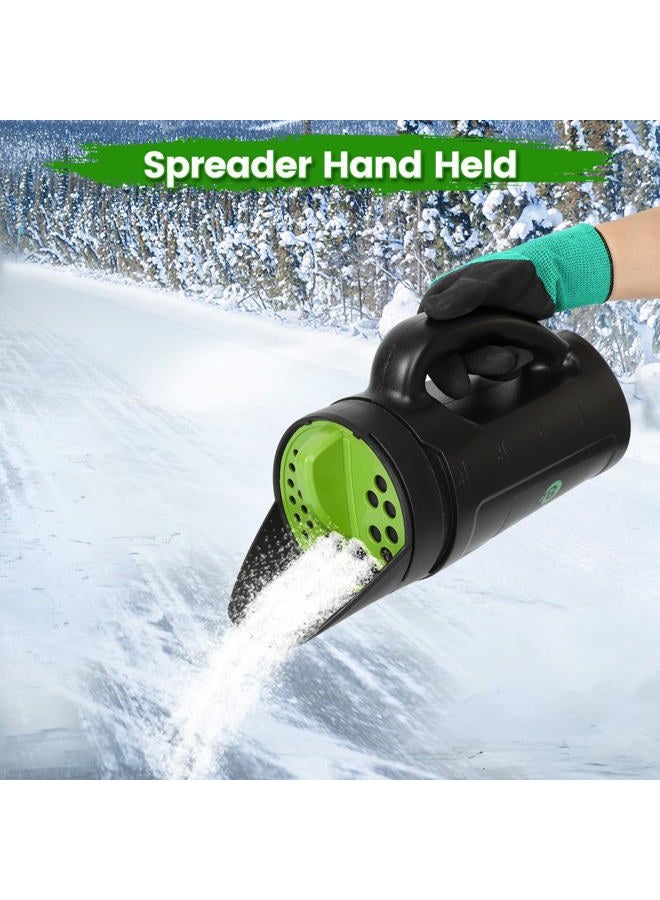 Bacetuao Hand Spreader Shaker, Multiple Adjustable Opening Sizes for All Purpose for Grass Seed, Fertilizer & Earth Food, Snow Salt, Ice and Snow Melt - Up to 80 Oz - Image 4