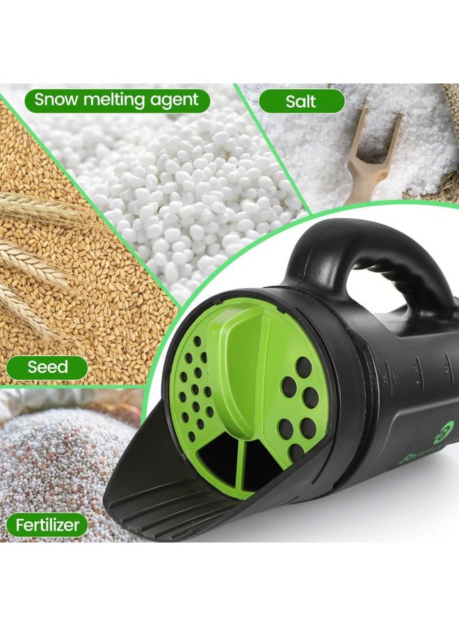 Bacetuao Hand Spreader Shaker, Multiple Adjustable Opening Sizes for All Purpose for Grass Seed, Fertilizer & Earth Food, Snow Salt, Ice and Snow Melt - Up to 80 Oz - Image 5