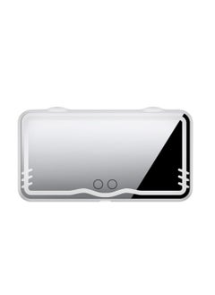 SYOSI Car Sun Visor Vanity Mirror, Rechargeable Car Vanity Makeup Mirror with 3 Light Modes & Dimmable Touch Screen, Shading Universal Travel Cosmetic Mirror for Women Car Truck SUV (White)  - Image 1