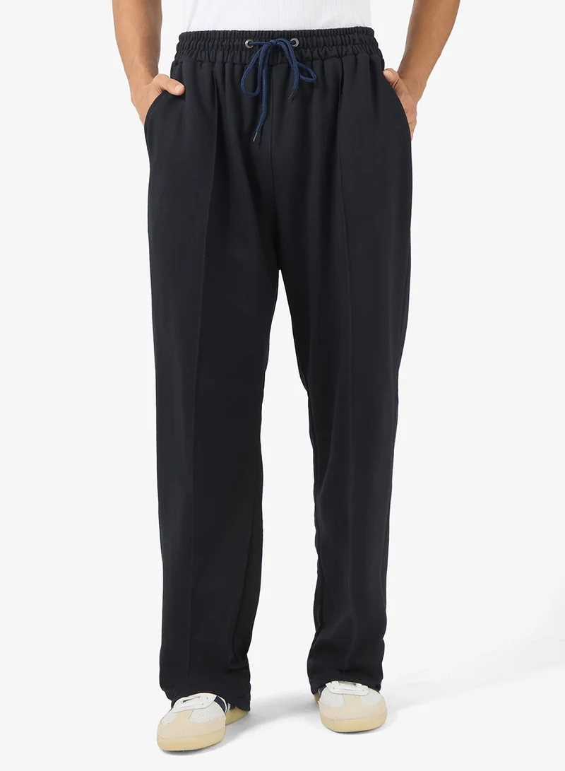 Seventy Five Basics Graphic Print Open Hem Joggers