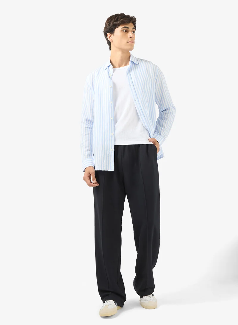 Seventy Five Basics Graphic Print Open Hem Joggers