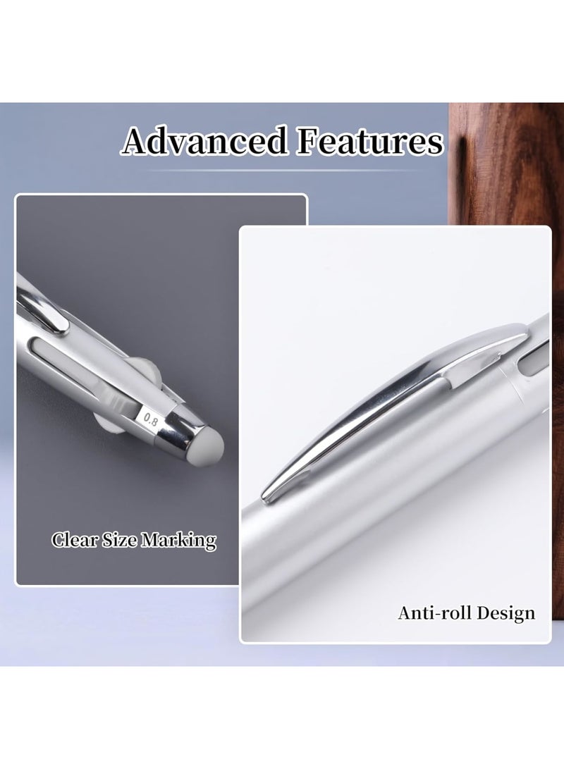 SYOSI Nail Dotting Tool, 5-in-1 Nail Dotting Pen, Multi-Functional Dottings Tool with Size Marking and Pressing Head, for DIY Manicure, Acrylic Painting, Gel Nails or Salon Decoration (Silver) - Image 5