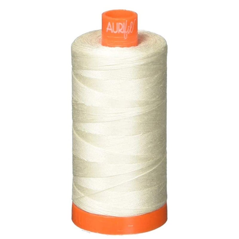 Aurifil A10502311 Mako Cotton Thread Solid 50WT 1422Yds Muslin3 Pack