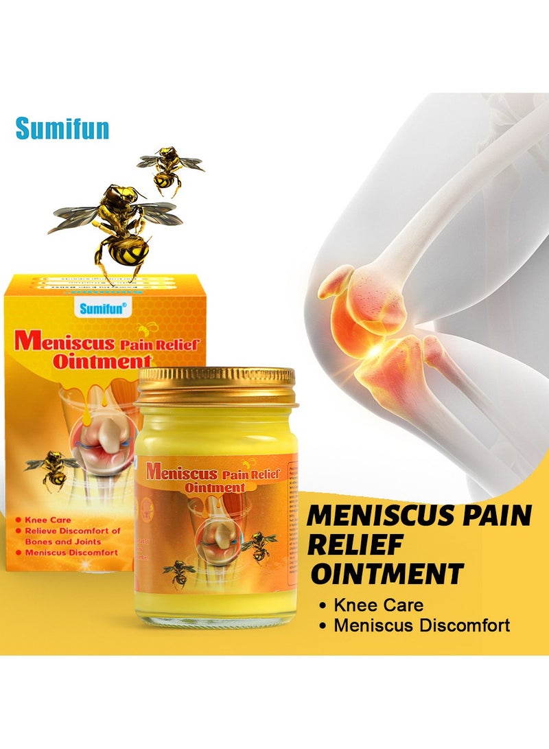 Sumifun 50g Meniscus Pain Relief Ointment Bee Venom Ointment for Relieve Sore Joints,Muscles and Joints，Relieve Pain Relieve Pain in Neck， Shoulders，Back， Hips，Knees and Feet Muscle Pain Relief Cream - Image 2