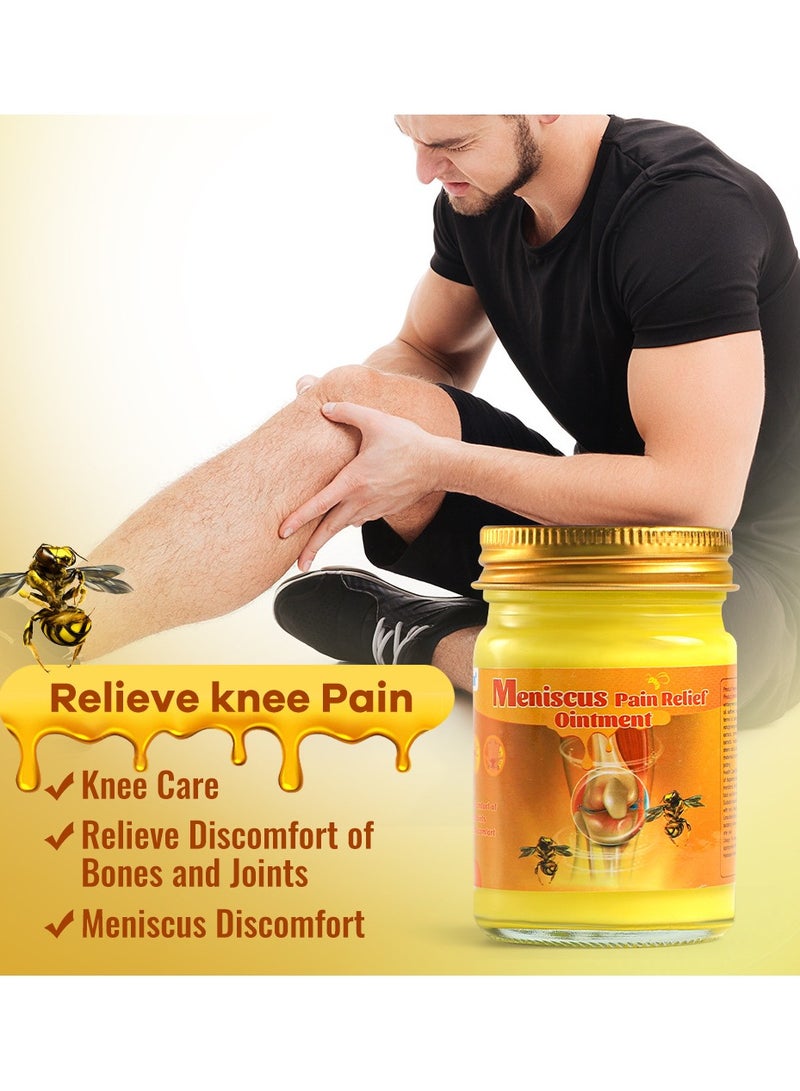 Sumifun 50g Meniscus Pain Relief Ointment Bee Venom Ointment for Relieve Sore Joints,Muscles and Joints，Relieve Pain Relieve Pain in Neck， Shoulders，Back， Hips，Knees and Feet Muscle Pain Relief Cream - Image 3